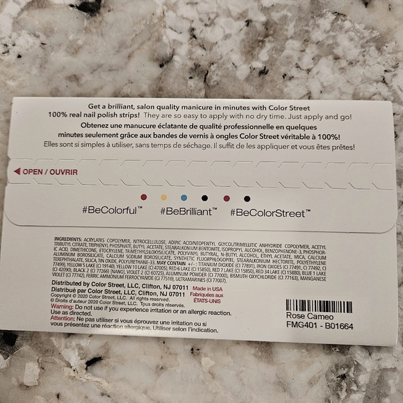 Color Street Nail Strips-Retired Rose Cameo (Prism Pink) - Picture 2 of 3